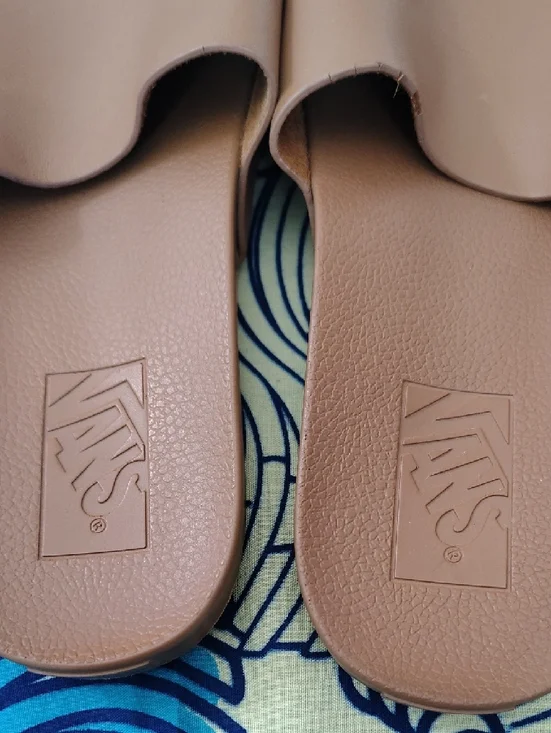 Vans Women's Brown Leather Decon Slide Sandals - Picture 5 of 9